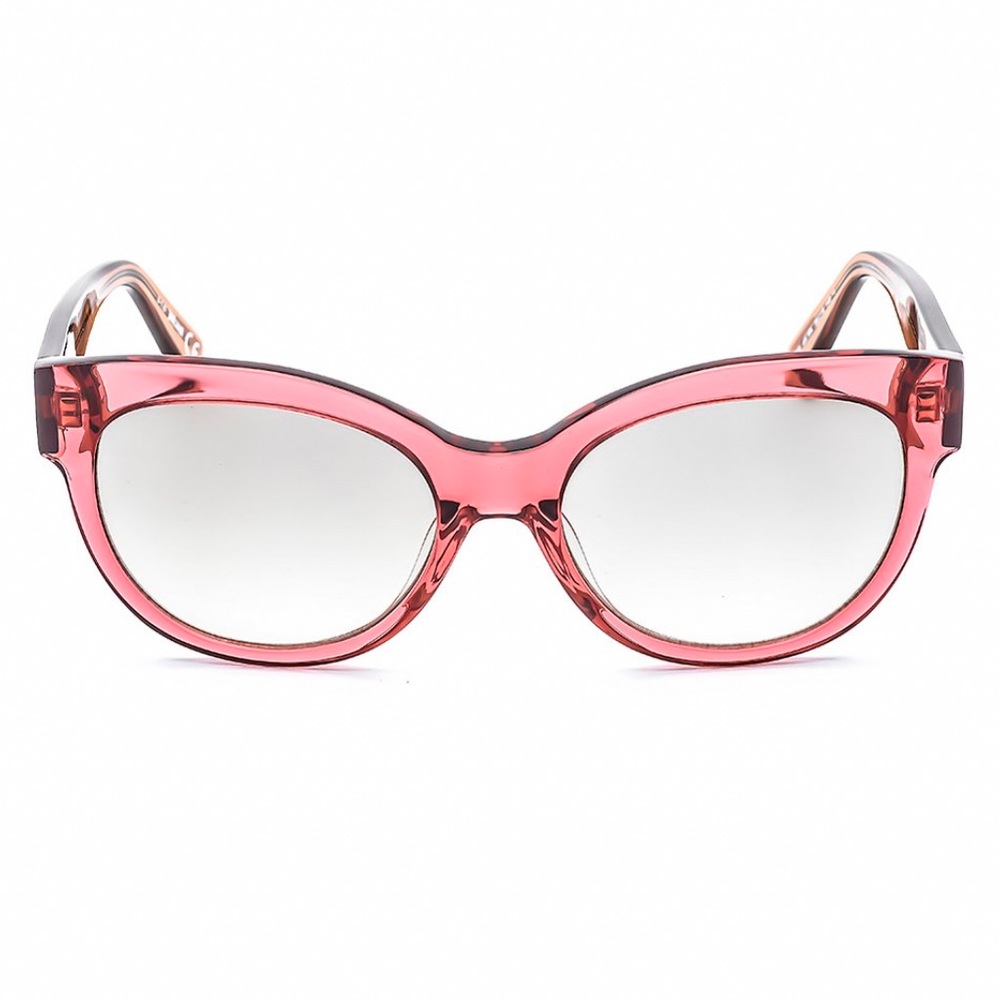 JUST CAVALLI SHINY BORDEAUX OVAL MIRROR SUNGLASSES